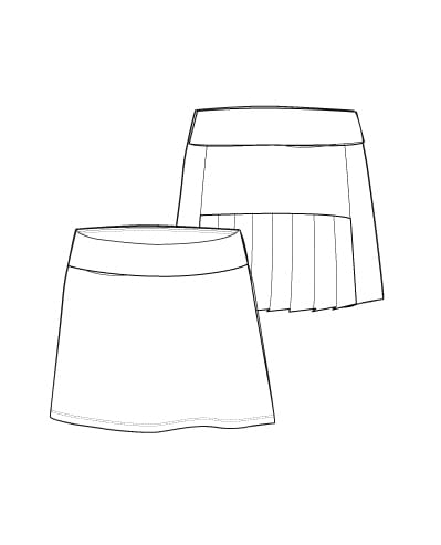 Marisa Pleated Skort - White AMY SPORT