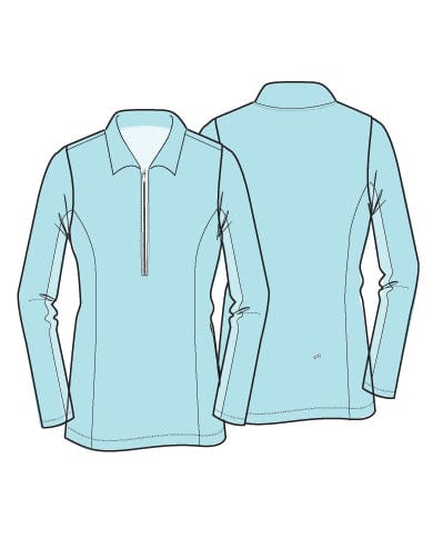 Olivia Long Sleeved Top - Mint Mirage AMY SPORT