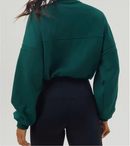 Melia 1/4 Zip Crop Sweatshirt CALLIOPE GOLF