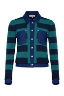 Sienna Sweater Knit & Performance Denim Trucker Jacket ANATOMIE
